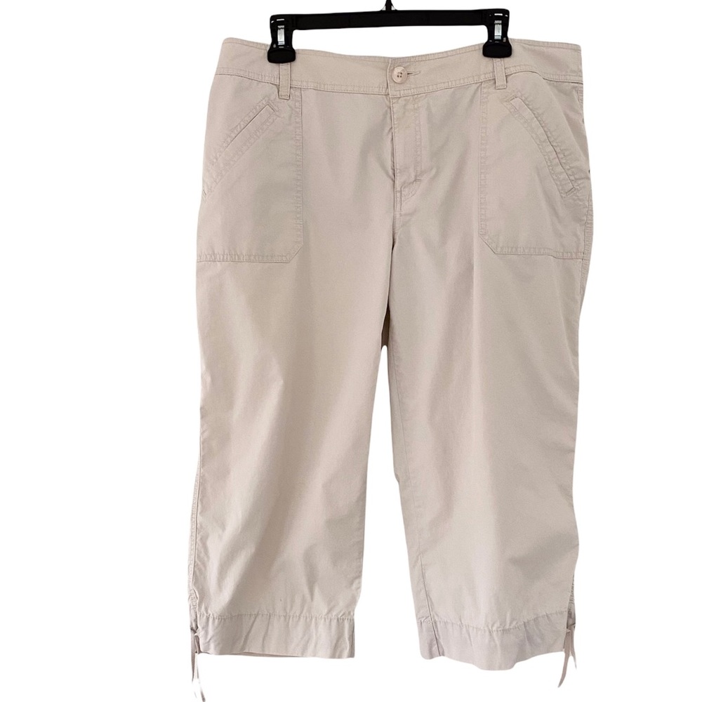 IZOD 100% Cotton Capri Pants Lightweight Casual Coastal Beach Golf | 14